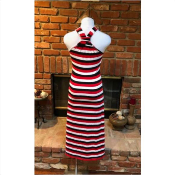 Urban Beach Cover LONG Striped Racer Maxi Dress - Picture 11 of 11